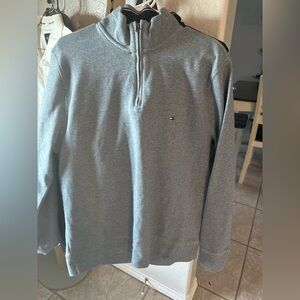 Tommy Hilfiger Gray Quarter-Zip Sweatshirt